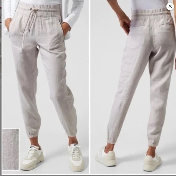 Athleta Gray Joggers with Elastic Waistband - Picture 1 of 14
